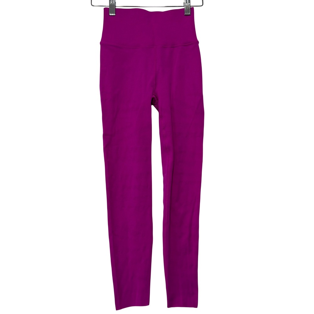 Fabletics Women XS SculptKnit Leggings Magenta Purple High Waist Compression